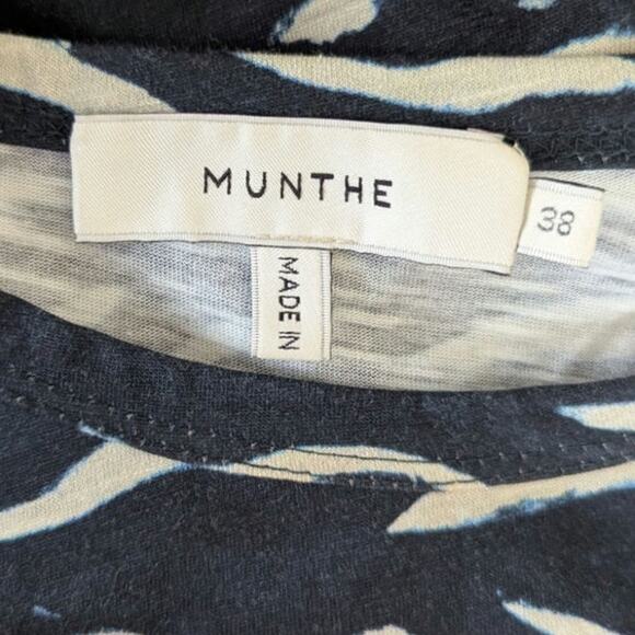 Munthe Russeo Wave-Print Midi-Dress Sz 6 / 38 - Picture 4 of 7